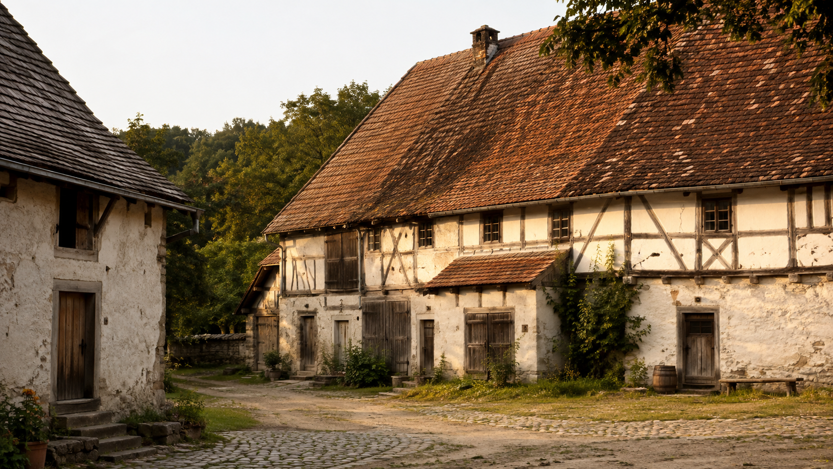 Historická budova a starý statek pro natáčení a focení